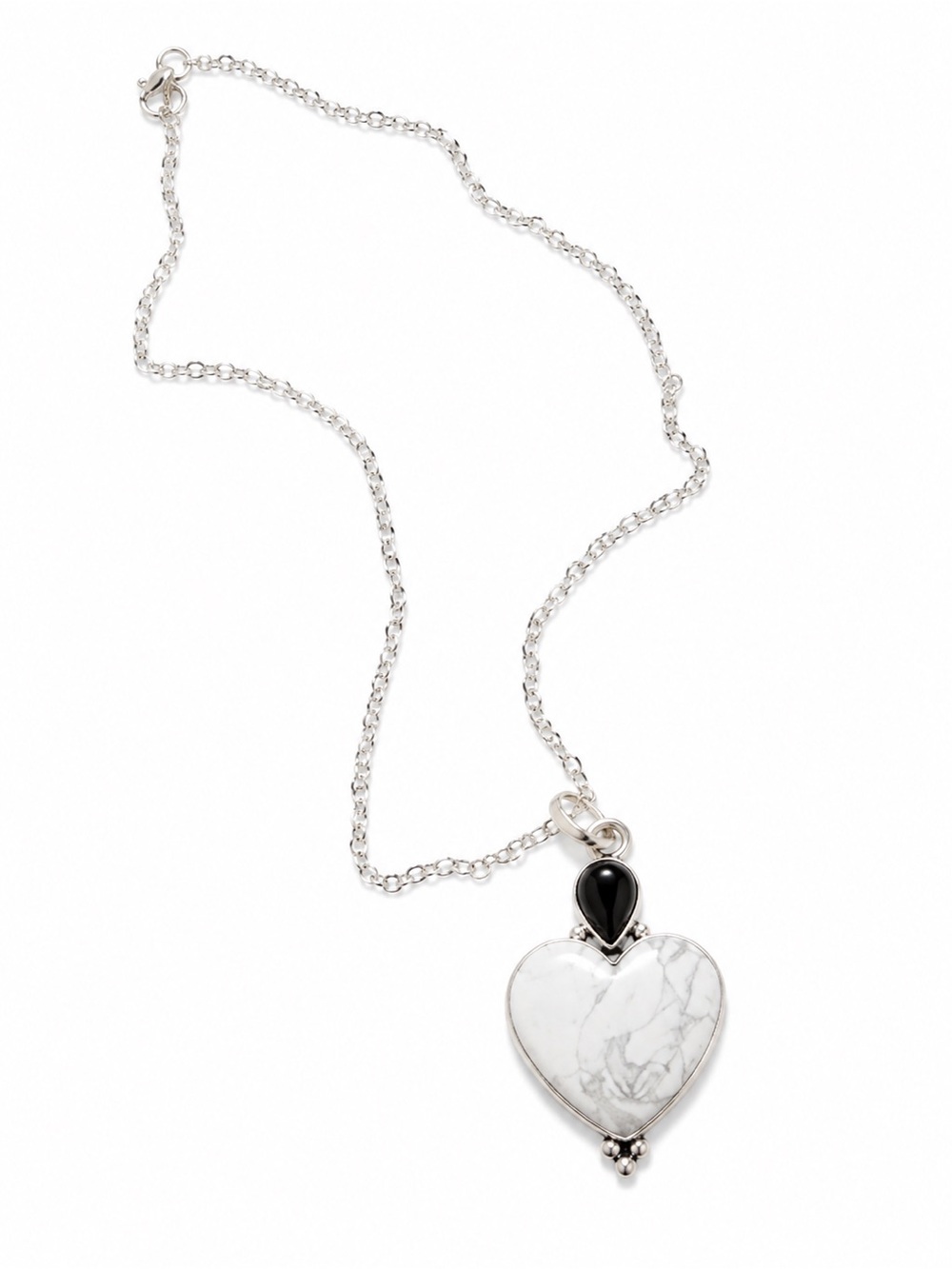 925 Sterling Silver Heart Pendant Necklace